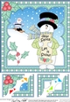 Christmas Snowman Rio 8 x 8 Scalloped Corner Topper