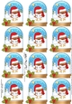 Christmas Bobbin Robin Snow Globe Gift Tags
