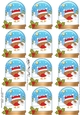 Christmas Bobbin Robin Snow Globe Gift Tags