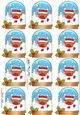 Christmas Bobbin Robin Snow Globe Gift Tags