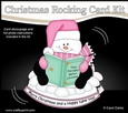 3D Shaped Rocking Christmas Card Mini Kit - Snowman Oli reads an Xmas Story