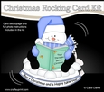 3D Shaped Rocking Christmas Card Mini Kit - Snowman Oli reads an Xmas Story