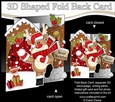 3D Shaped No-Hole Fold Back Christmas Card Mini Kit - Rudolph is Snowballing!