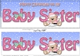 Large DL Merry Christmas to my BABY SISTER 3D decoupage with Livvy Bear