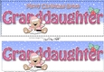 Large DL Merry Christmas GREAT GRANDDAUGHTER 3D decoupage with Livvy Bear