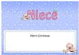 Large DL Merry Christmas NIECE insert with Livvy Bear