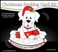 3D Shaped Rocking Christmas Card Mini Kit - Little Chocolate Labrador Dog