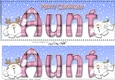 Large DL Merry Christmas AUNT 3D decoupage with Snowball Sam