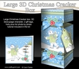 3D Large Christmas Cracker Box -  Snowman Rio is Ice Skating
