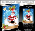 Christmas 3D Shaped No-Hole Fold Back Mini Kit - Santa is Skiing