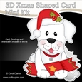 3D Shaped Christmas Card Kit - Little White Labrador Dog