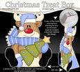 3D Christmas Treat Box Gift Set Mini Kit - Rudolph has an Xmas Tree
