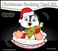 3D Shaped Rocking Christmas Card Mini Kit - Pip Penguin has an Xmas Tree