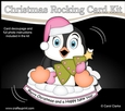 3D Shaped Rocking Christmas Card Mini Kit - Pip Penguin has an Xmas Tree