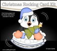 3D Shaped Rocking Christmas Card Mini Kit - Pip Penguin has an Xmas Tree
