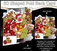 3D Shaped No-Hole Fold Back Christmas Card Mini Kit - Rudolph has an Xmas Tree