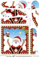 Christmas Santa Fan Pyramage Topper