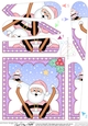Christmas Santa Fan Pyramage Topper