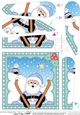 Christmas Santa Fan Pyramage Topper