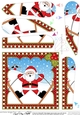 Christmas Santa Fan Pyramage Topper