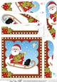 Christmas Santa Fan Pyramage Topper