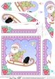Christmas Santa Fan Pyramage Topper