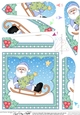 Christmas Santa Fan Pyramage Topper