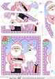 Christmas Santa Fan Pyramage Topper