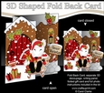 3D Shaped No-Hole Fold Back Christmas Card Kit - Little English Bull Terrier Dog