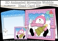 3D Animated Christmas Moveable Wobble Head Card - Snowman Rio has an Xmas Tree