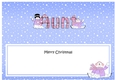Large DL Merry Christmas AUNT insert with Snowman Rio