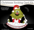 3D Shaped Rocking Christmas Card Mini Kit - Cute Christmas Tree is Snowballing