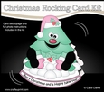 3D Shaped Rocking Christmas Card Mini Kit - Cute Christmas Tree is Snowballing