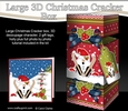 3D Large Christmas Cracker Box -  Oops Snowball Sam is Skiing!
