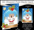 Christmas 3D Shaped No-Hole Fold Back Mini Kit - Angel Livvy Bear is Carol Singing