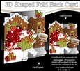 3D Shaped No-Hole Fold Back Christmas Card Mini Kit - Snowman Rio is Skating