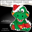 3D Shaped Christmas Card Kit - Cute Little Rampardos Dino