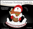 3D Shaped Rocking Christmas Card Mini Kit - Snowman Rio has an Xmas Pudding