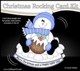 3D Shaped Rocking Christmas Card Mini Kit - Snowman Rio has an Xmas Pudding