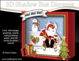 3D Christmas Diorama Shadow Box Card Mini Kit - Little English Bull Dog Terrier