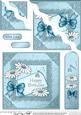 Daisies on metallic lace - Wavey Corner Stacker