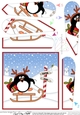 Christmas Penguin is at the North Pole Fan Pyramage Topper