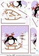 Christmas Penguin is at the North Pole Fan Pyramage Topper