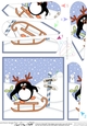 Christmas Penguin is at the North Pole Fan Pyramage Topper