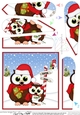 Christmas Little Hoot Owls is at the North Pole Fan Pyramage Topper