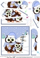 Christmas Little Hoot Owls is at the North Pole Fan Pyramage Topper