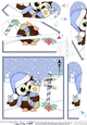 Christmas Little Hoot Owl is at the North Pole Fan Pyramage Topper