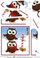 Christmas Little Hoot Owls at the North Pole Fan Pyramage Topper