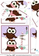 Christmas Little Hoot Owls at the North Pole Fan Pyramage Topper