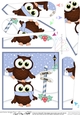 Christmas Little Hoot Owls at the North Pole Fan Pyramage Topper
